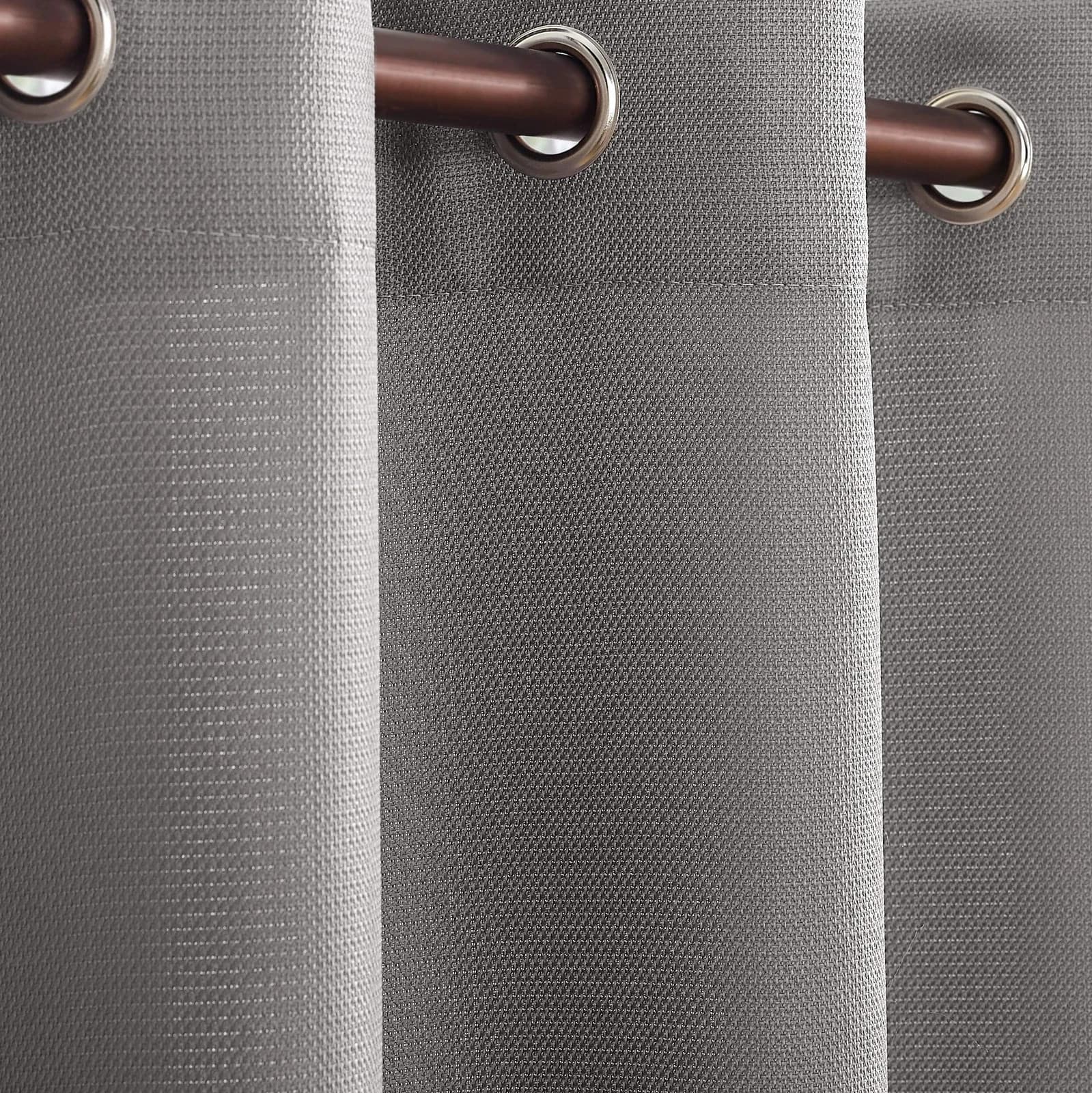 Montego Casual Textured Semi-Sheer Grommet Kitchen Curtain Valance, 56" x 14"... - Thumbnail 2