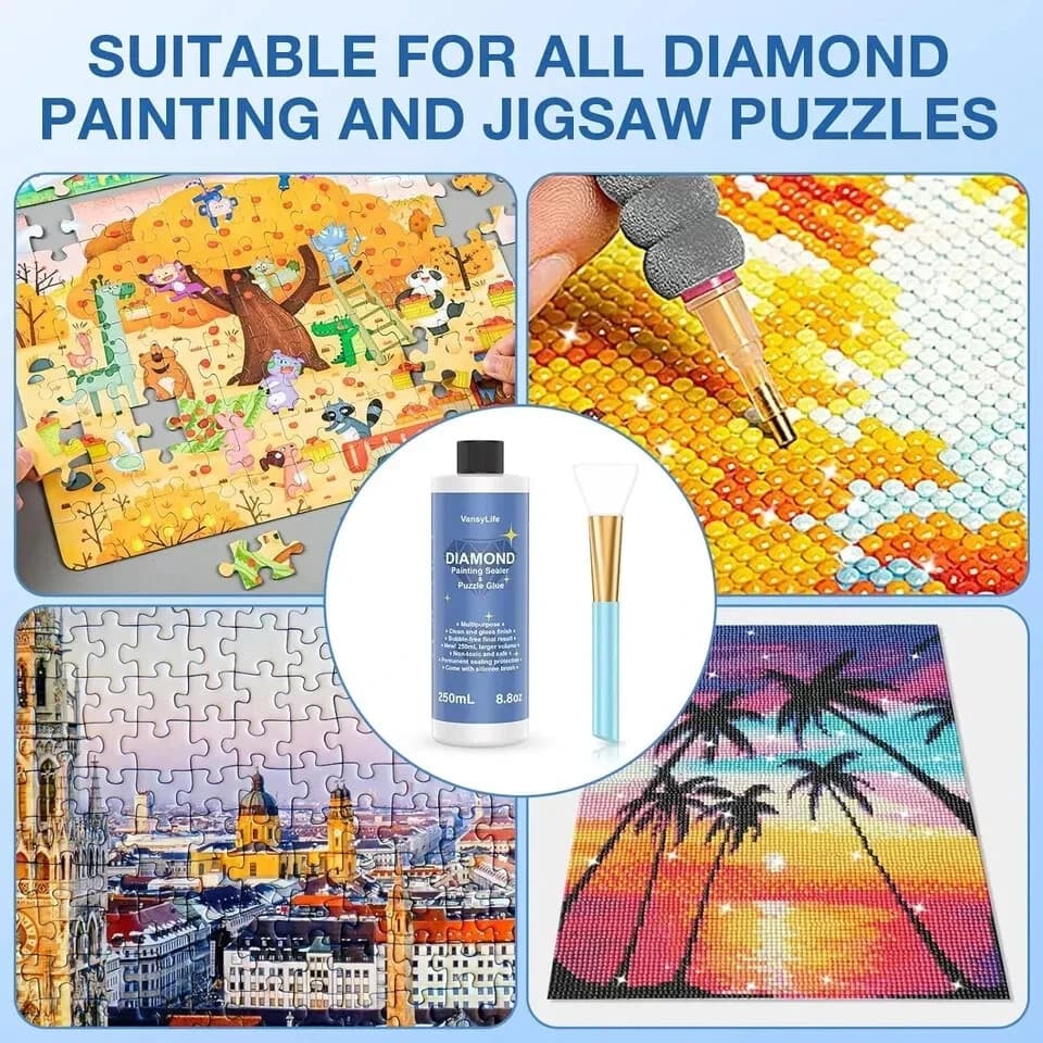 Diamond Painting Sealer 250ML with Silicone Brush (Brush Color May Differ) - Thumbnail 4