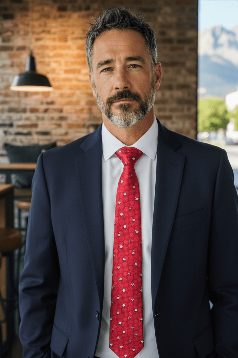 LOT (8) 100% Silk Men’s Ties Dress, Professional, Powerful Statement Ties - Thumbnail 8