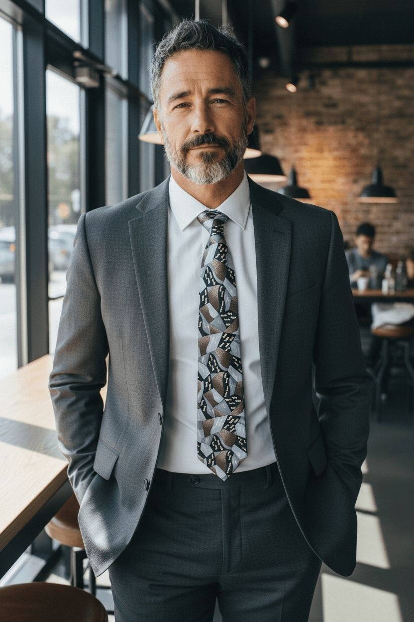 LOT (8) 100% Silk Men’s Ties Dress, Professional, Powerful Statement Ties - Thumbnail 4