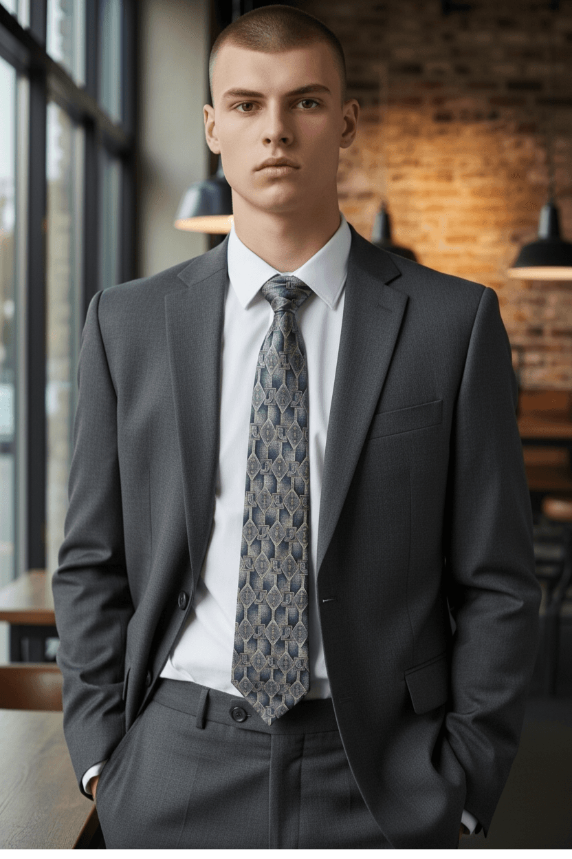 LOT (8) 100% Silk Men’s Ties Dress, Professional, Powerful Statement Ties - Thumbnail 9