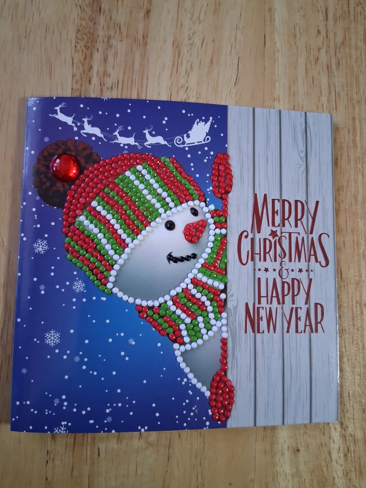 Hand Made Diamond Painting Completed Christmas Cards (NEW) - Thumbnail 4