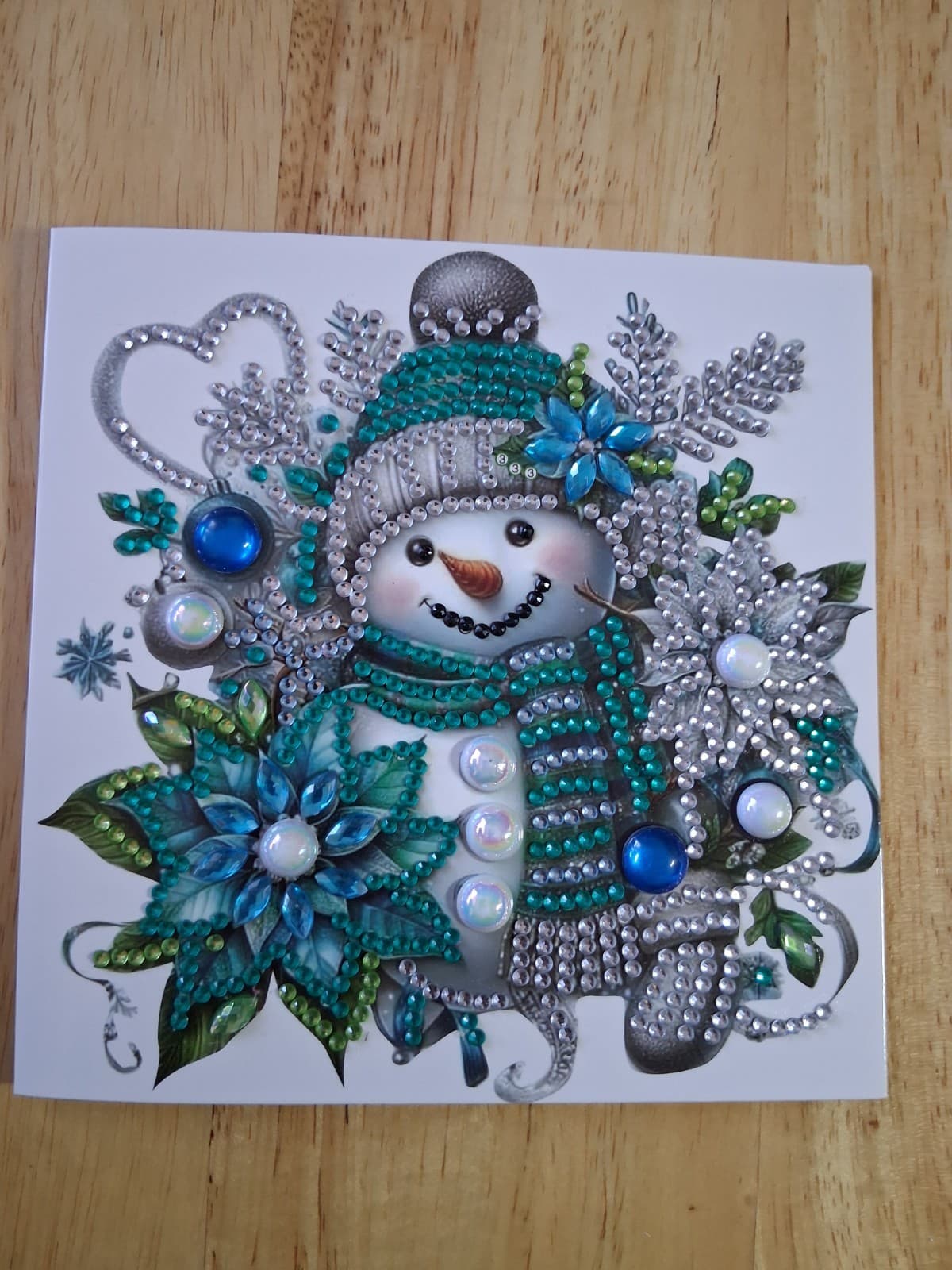 Hand Made Diamond Painting Completed Christmas Cards (NEW) - Thumbnail 6
