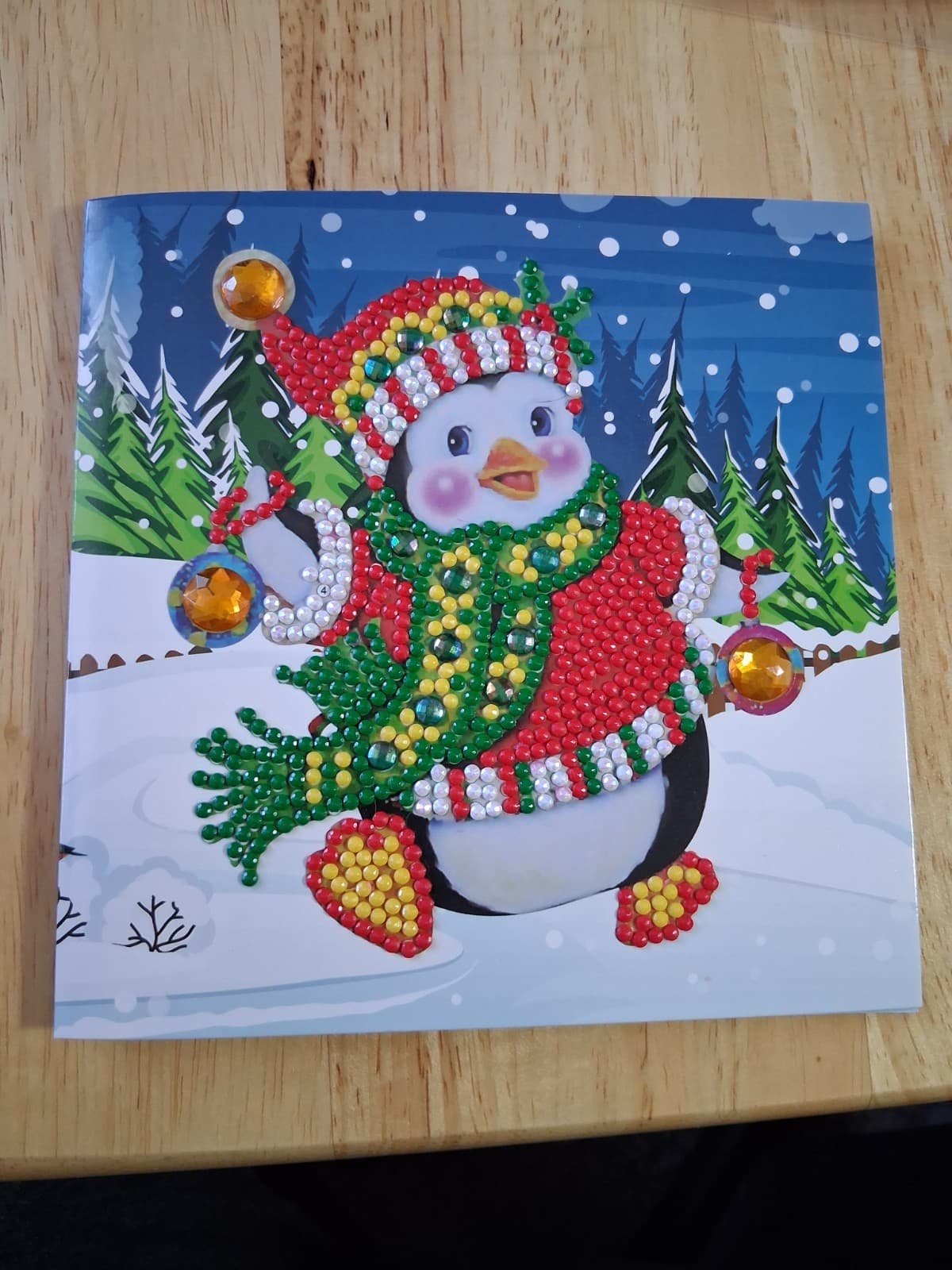 Hand Made Diamond Painting Completed Christmas Cards (NEW) - Thumbnail 2