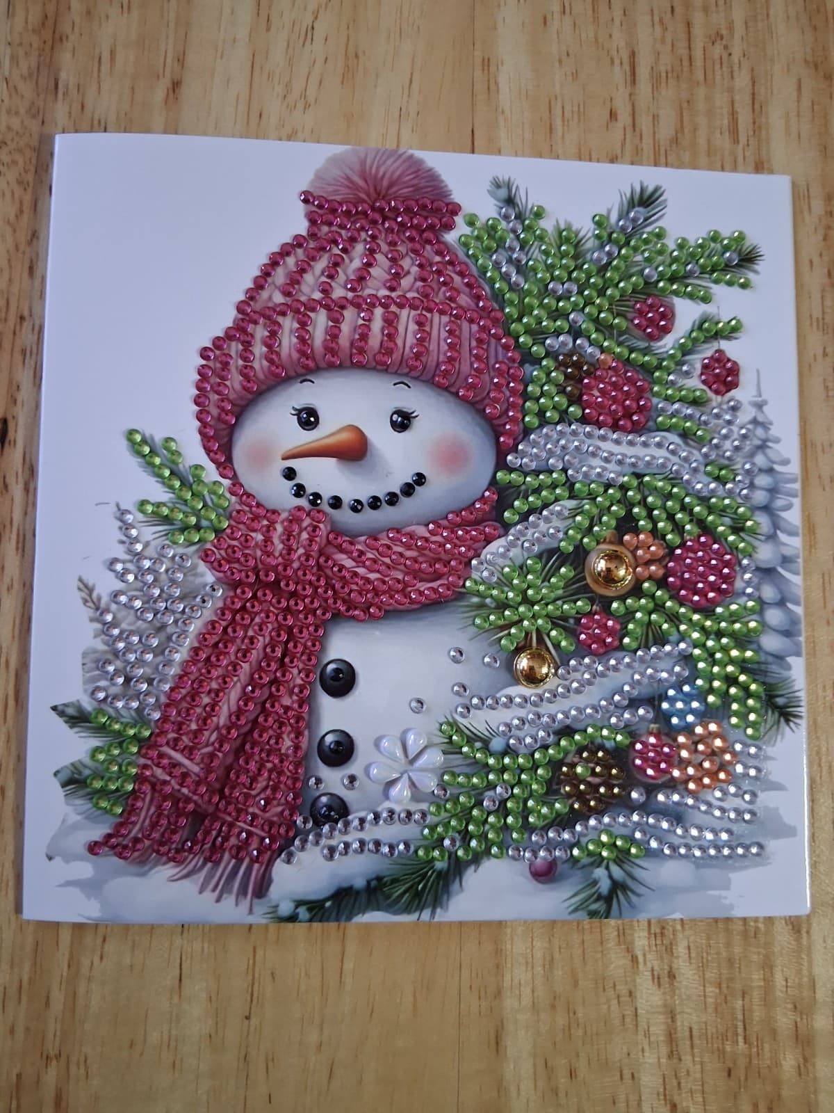 Hand Made Diamond Painting Completed Christmas Cards (NEW) - Thumbnail 7