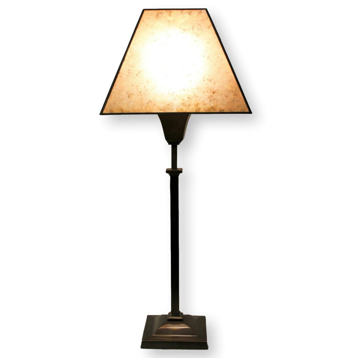 Bronze Table Lamp w/Mica Shade - Image 1