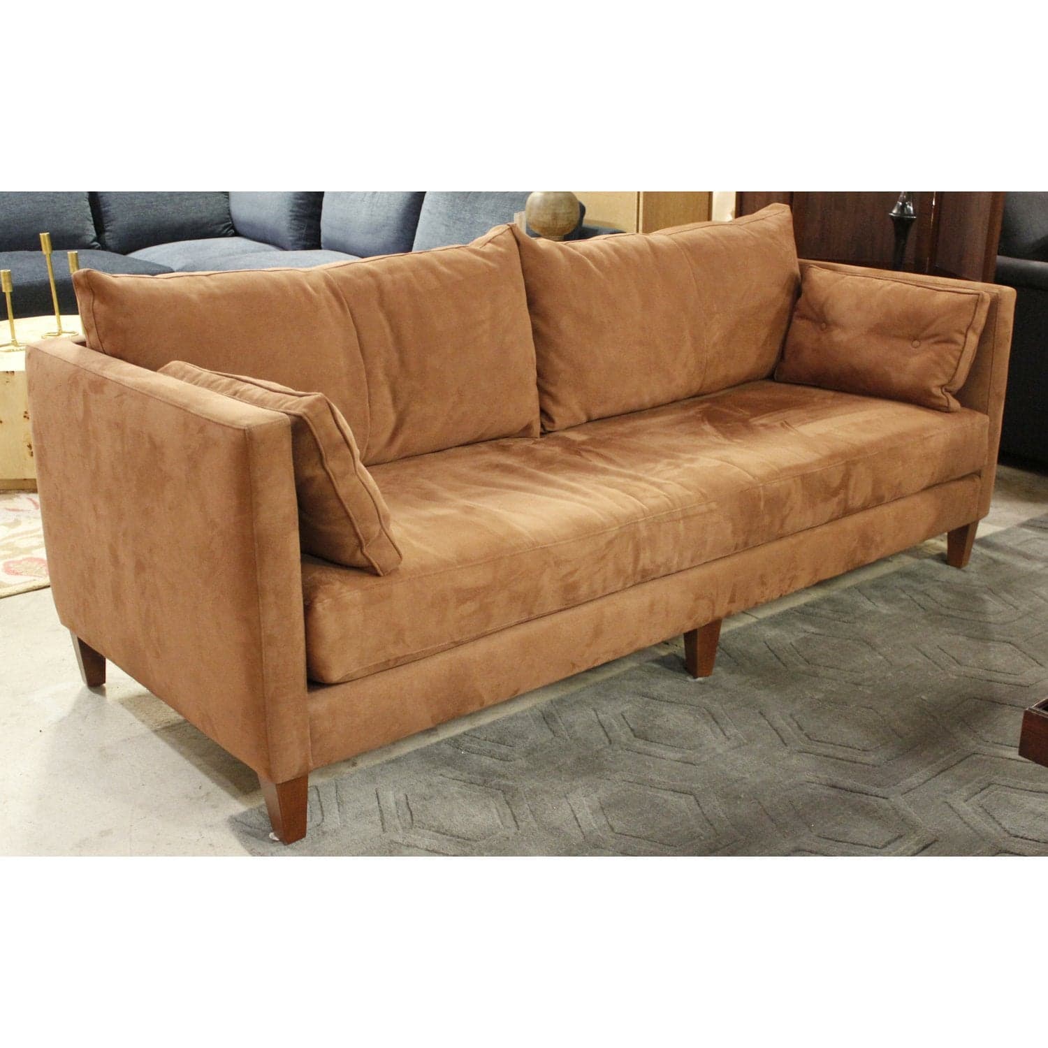 Crate & Barrel Cinnamon Bench Seat Sofa - Brown - Thumbnail 3