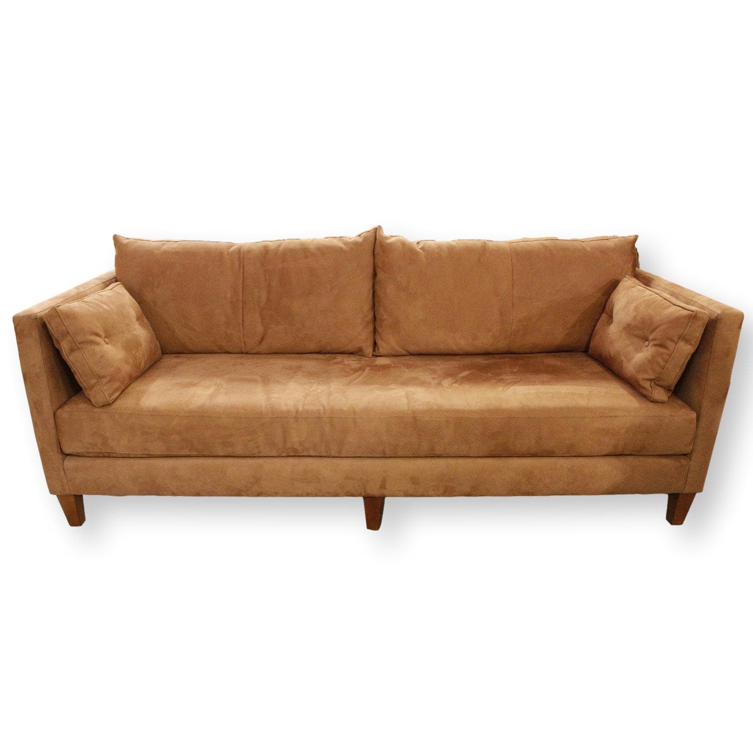 Crate & Barrel Cinnamon Bench Seat Sofa - Brown - Image 1