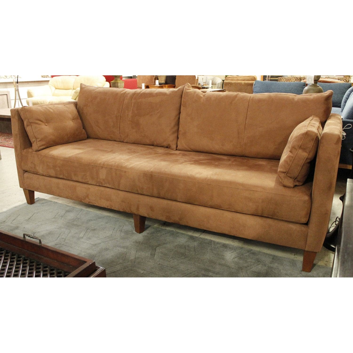 Crate & Barrel Cinnamon Bench Seat Sofa - Brown - Thumbnail 2