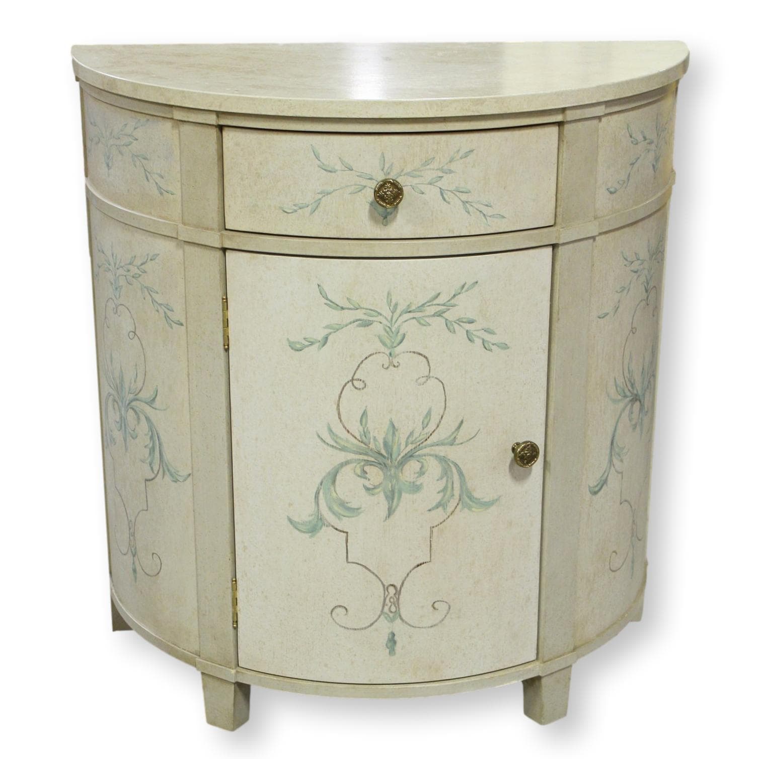Ivory Demilune Console Cabinet - Ivory - Image 1