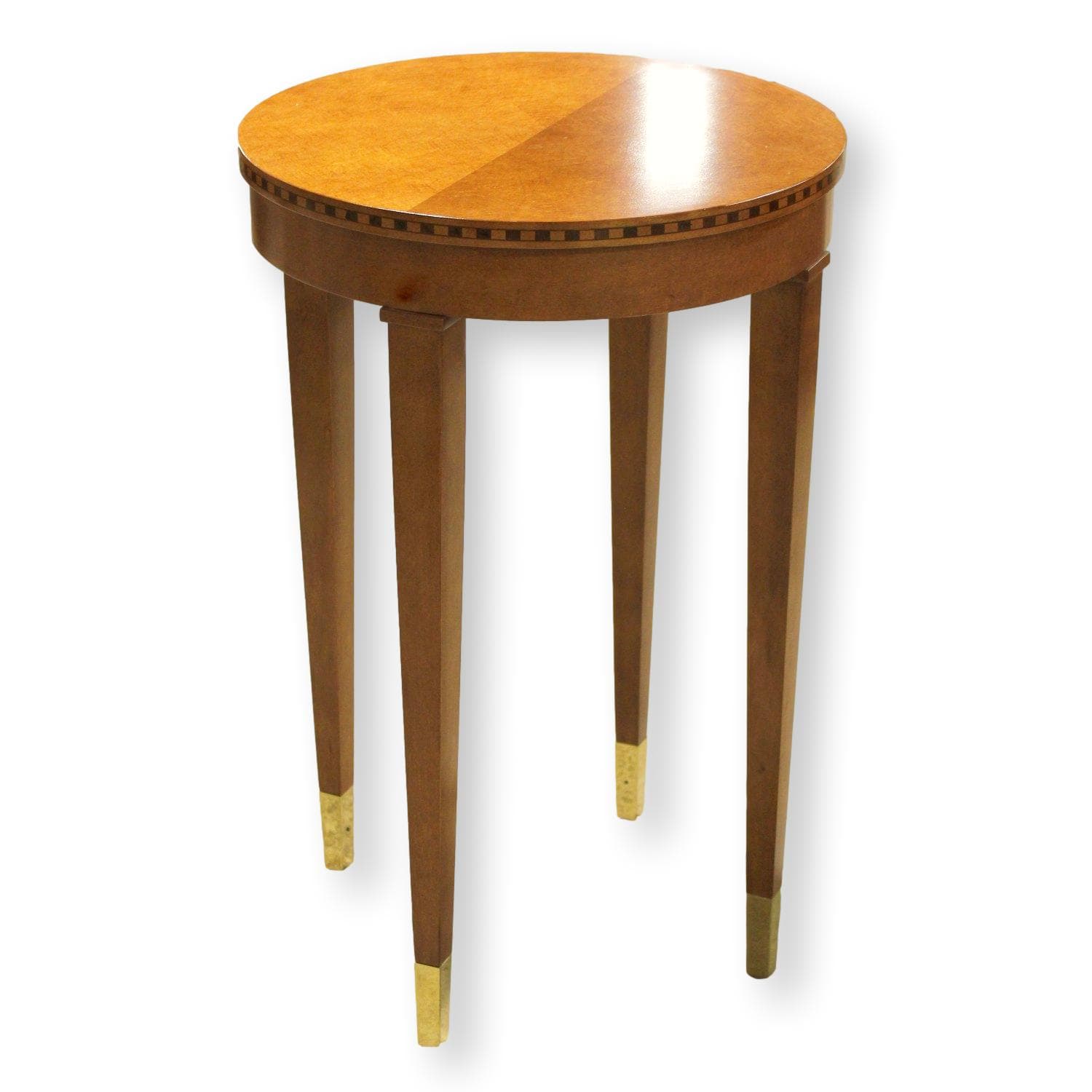 Hickory White Round Accent Table - Image 1