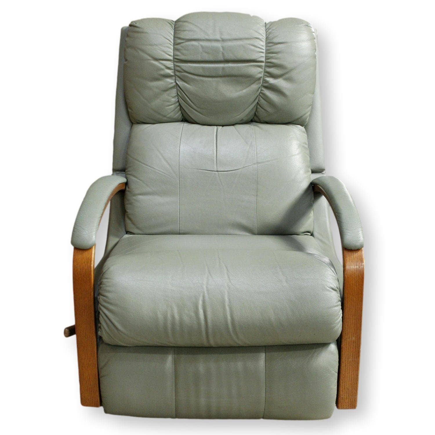 La-Z-Boy Green Leather Recliner - Green - Image 1