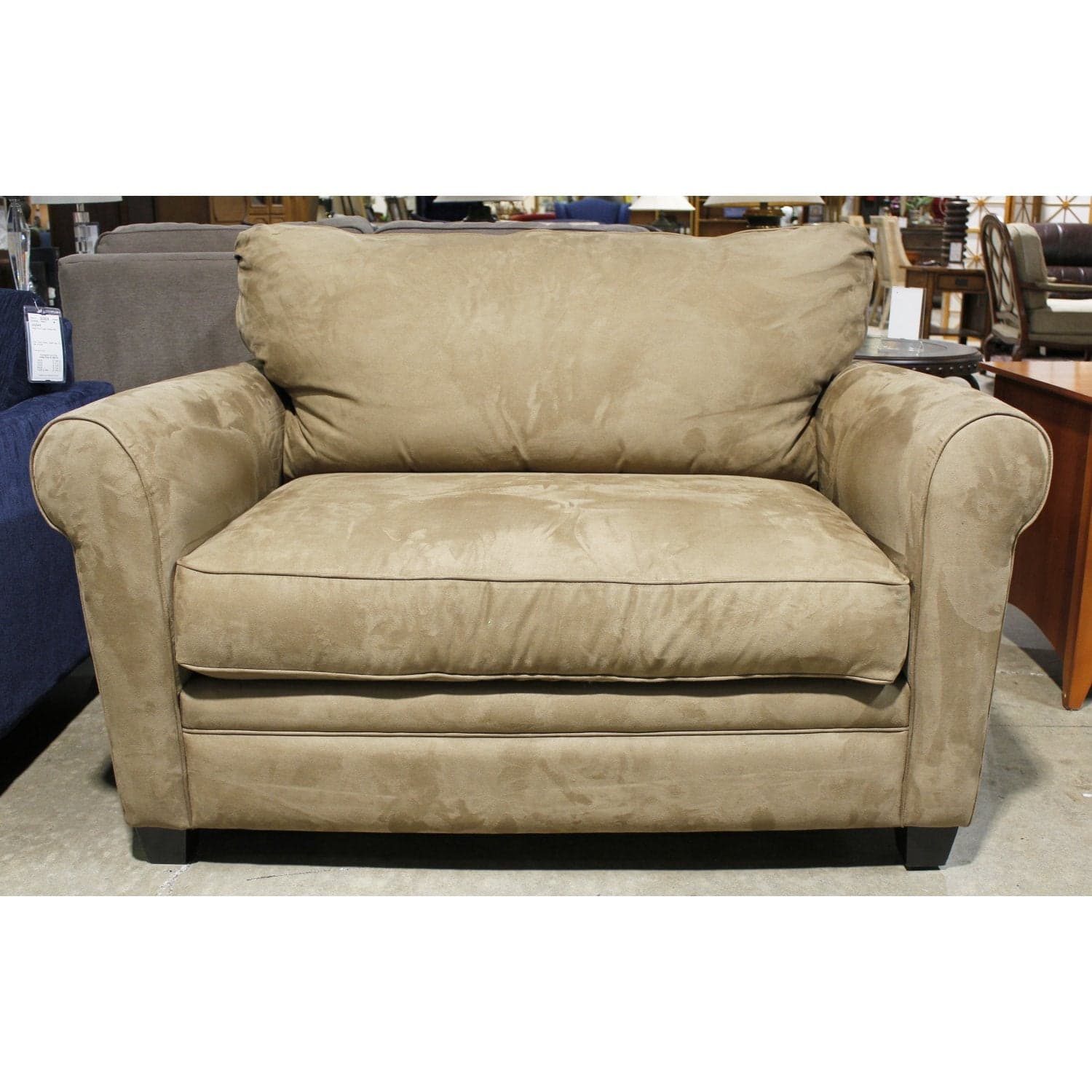 Johnathan Louis Brown Twin Size Sleeper Loveseat - Brown - Thumbnail 5