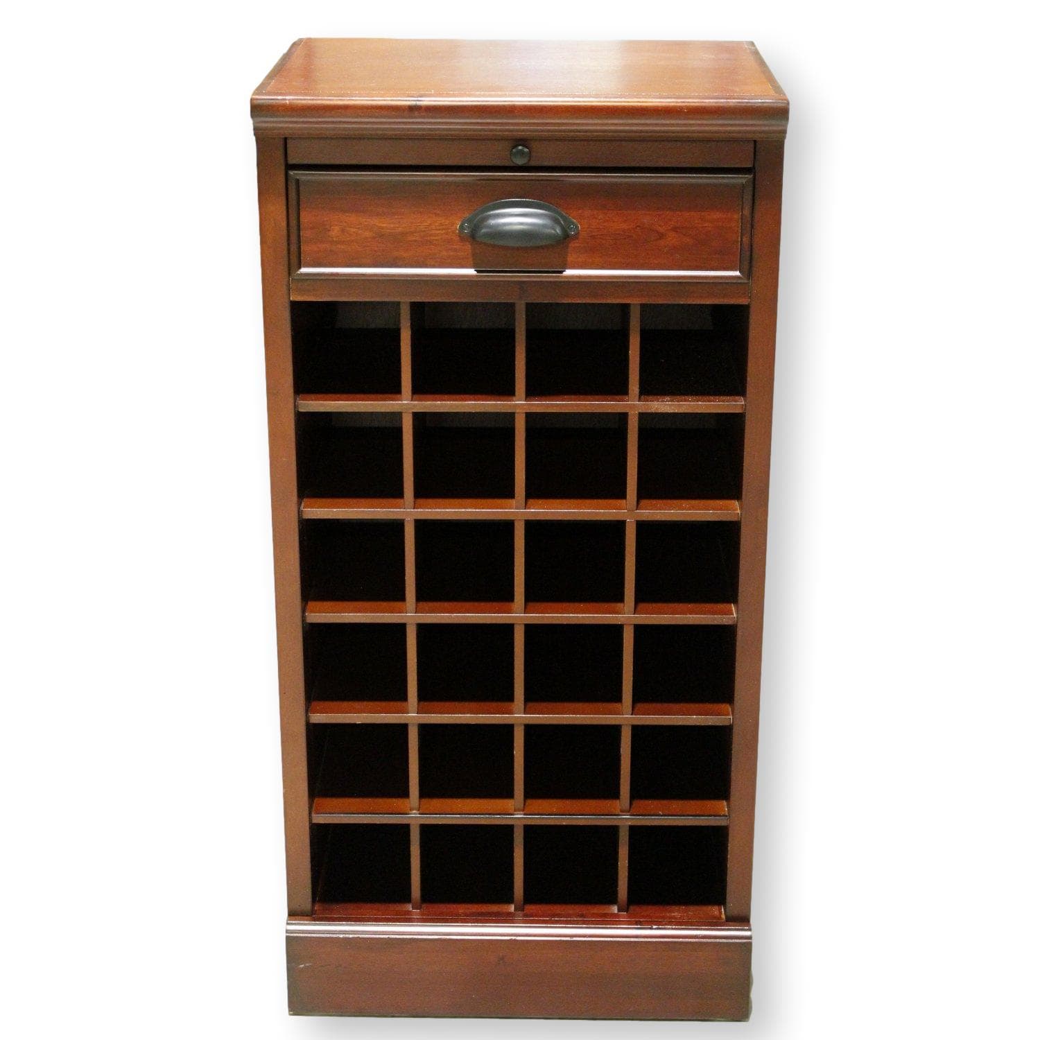 Wine Cabinet w/Drawer & Slide-Out - Mahogany Finish - Image 1