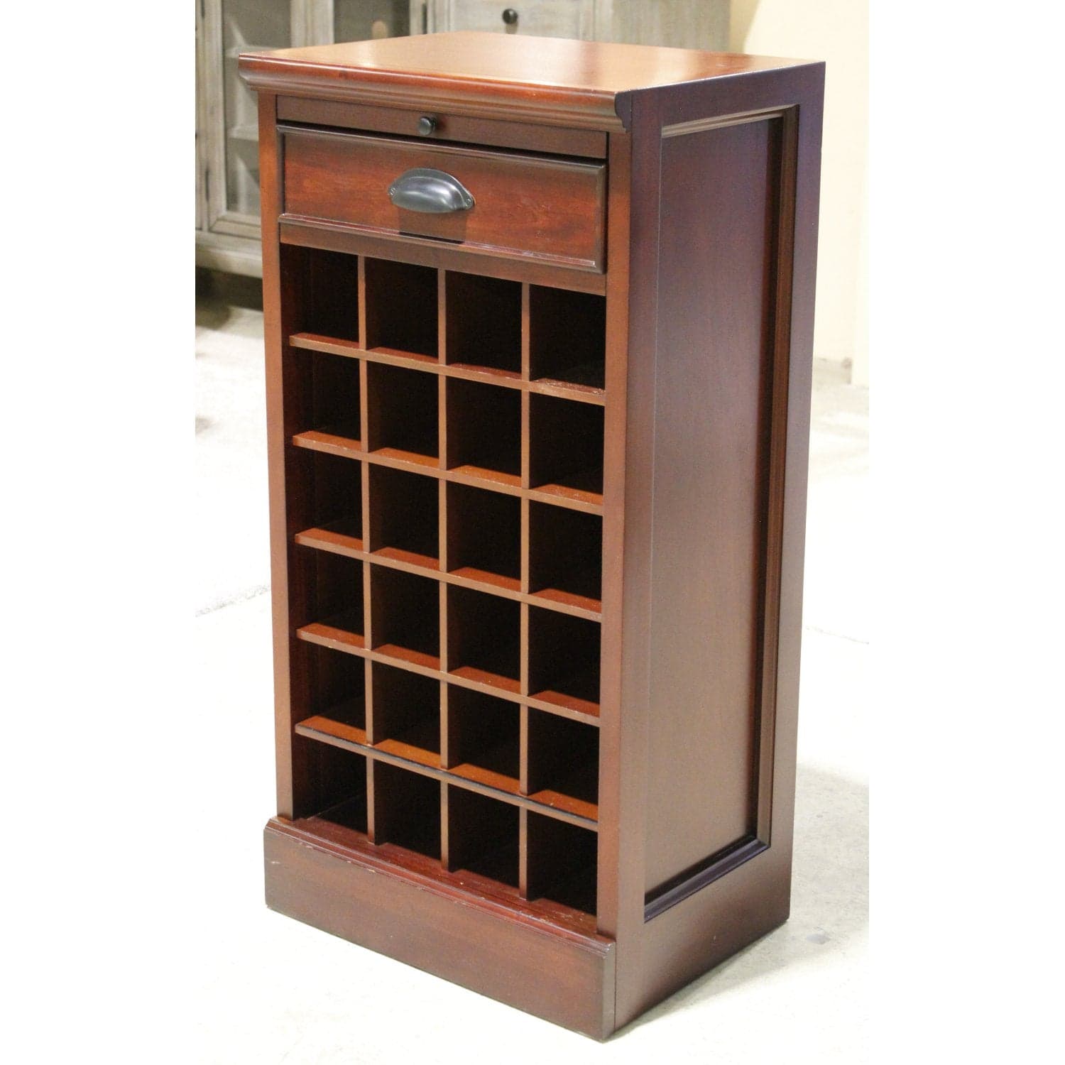 Wine Cabinet w/Drawer & Slide-Out - Mahogany Finish - Thumbnail 5