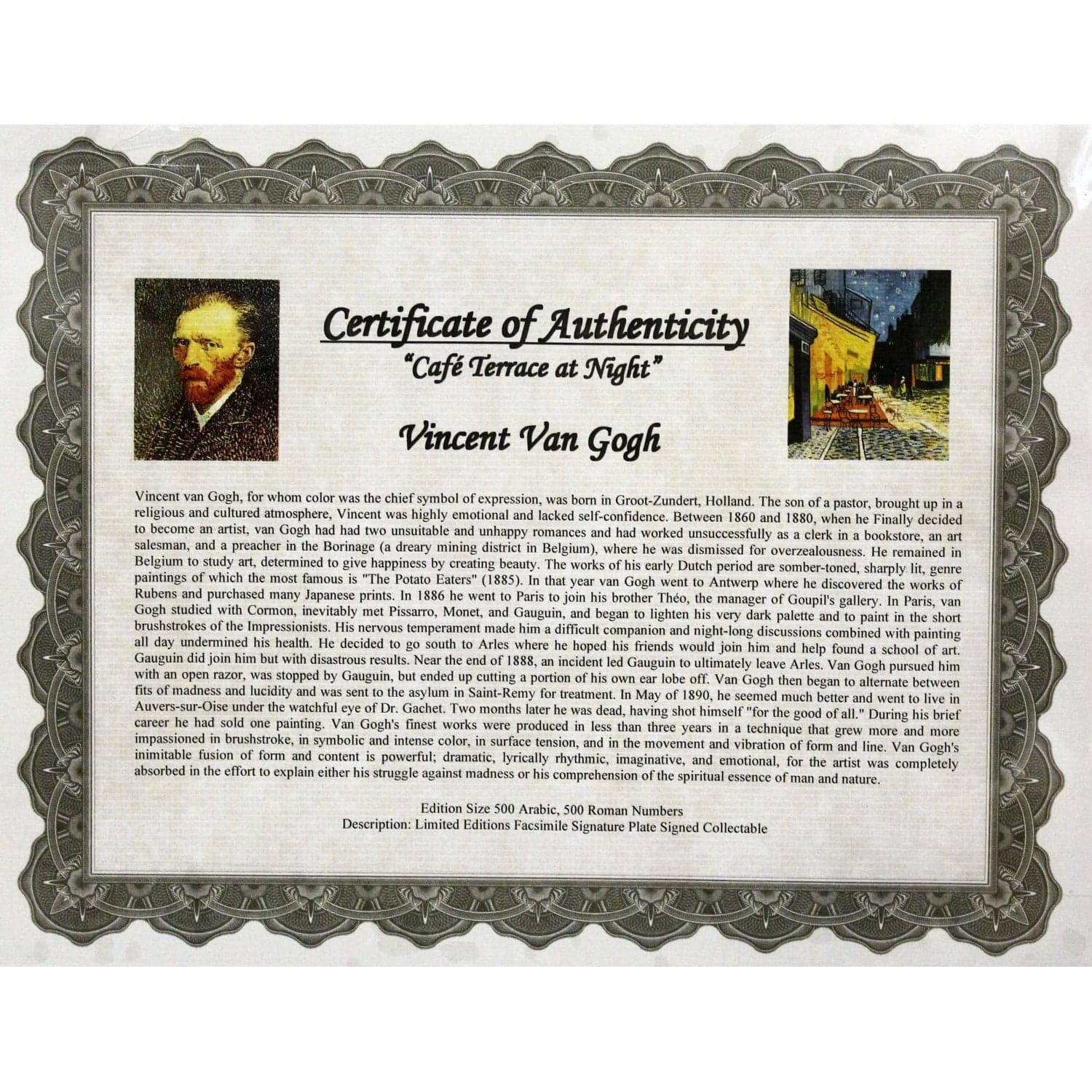 Gallery Framed Art Print 'Cafe Terrace at Night' By Van Gogh - Thumbnail 3