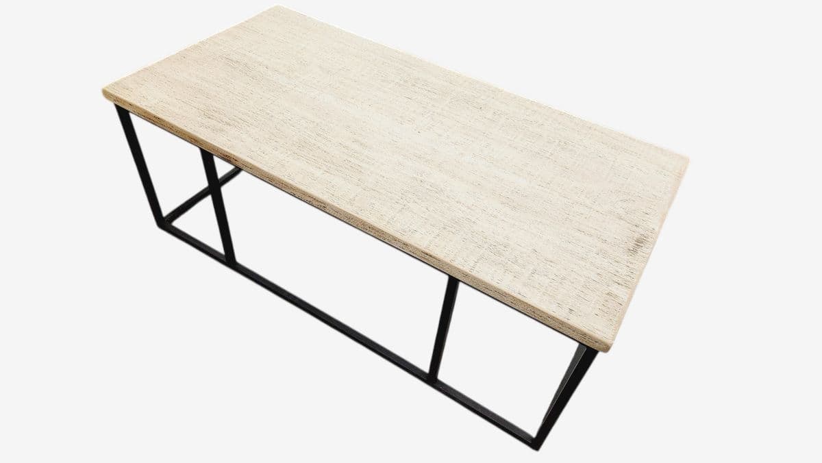 NEST HOME HARPER NATURAL GRAY SOLID WOOD TOP COFFEE TABLE