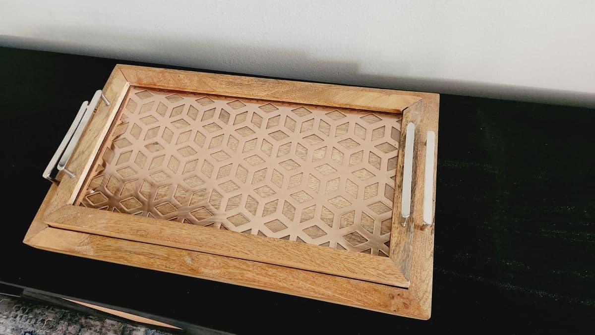 NEW Mango Wood Tray Set - Thumbnail 2