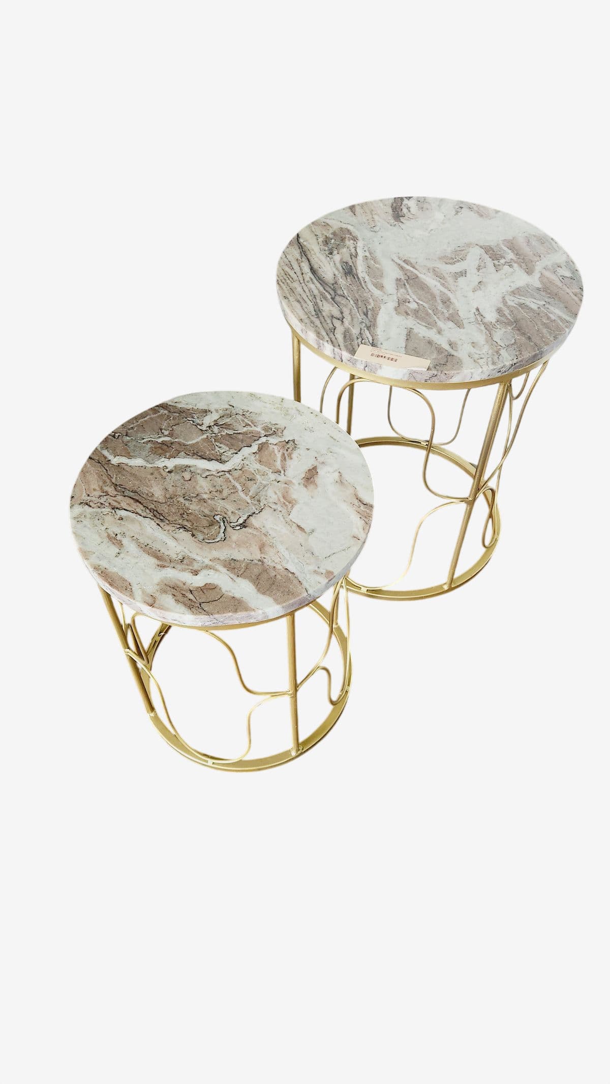NEW MARBLE TOP NESTING TABLE SET