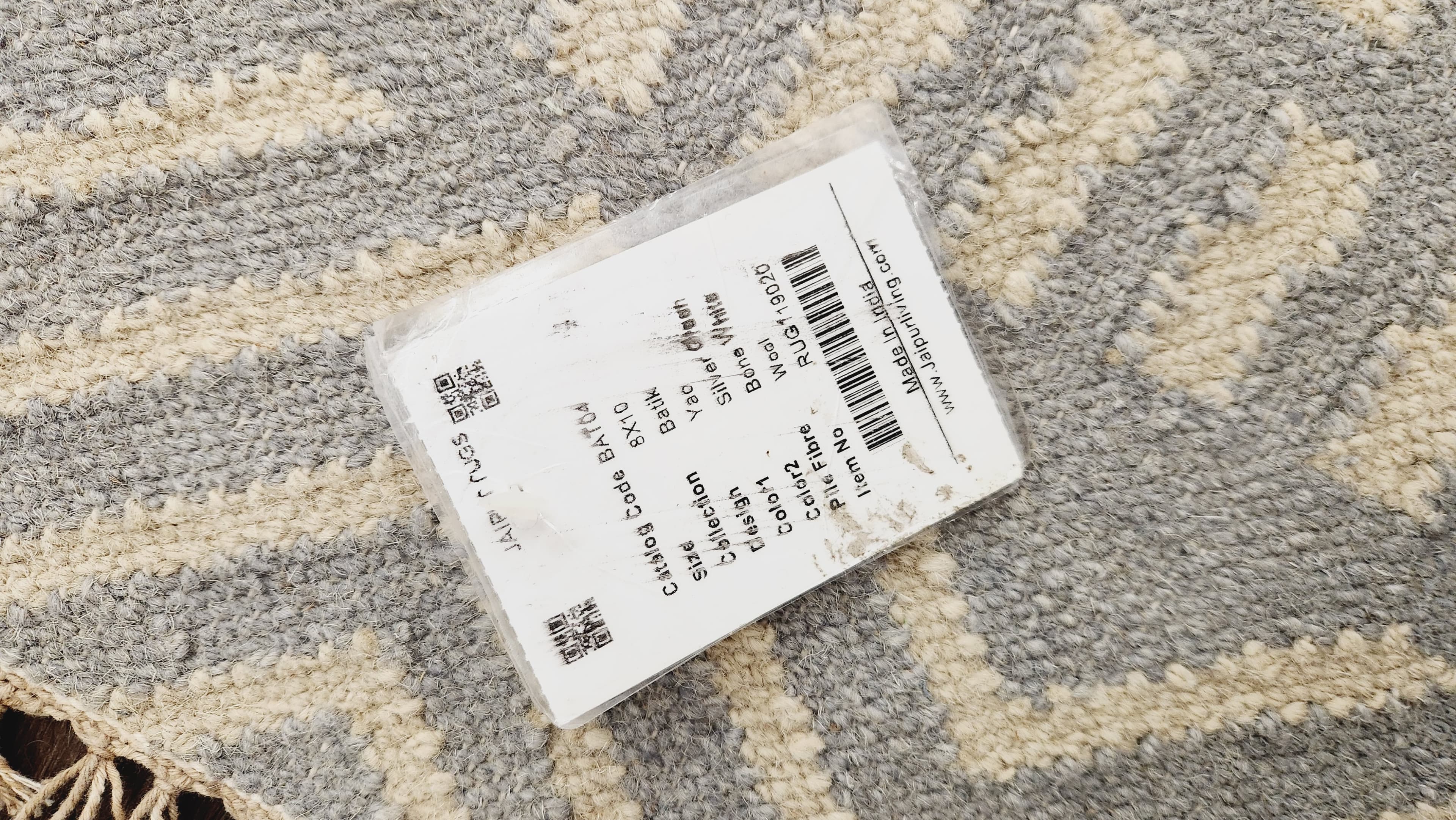 8x10 Jaipur Living Batik BAT04 Yao Gray Hand Loomed Wool Rug - Thumbnail 6