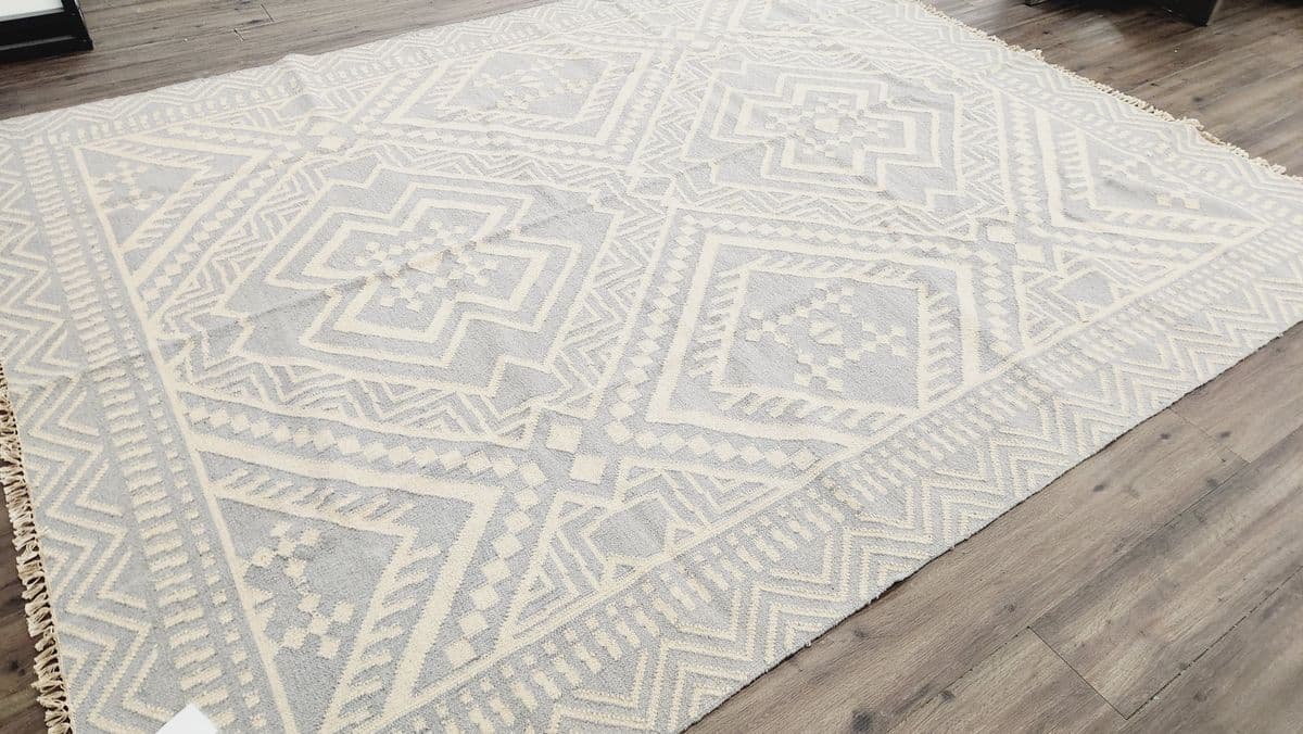 8x10 Jaipur Living Batik BAT04 Yao Gray Hand Loomed Wool Rug - Thumbnail 4