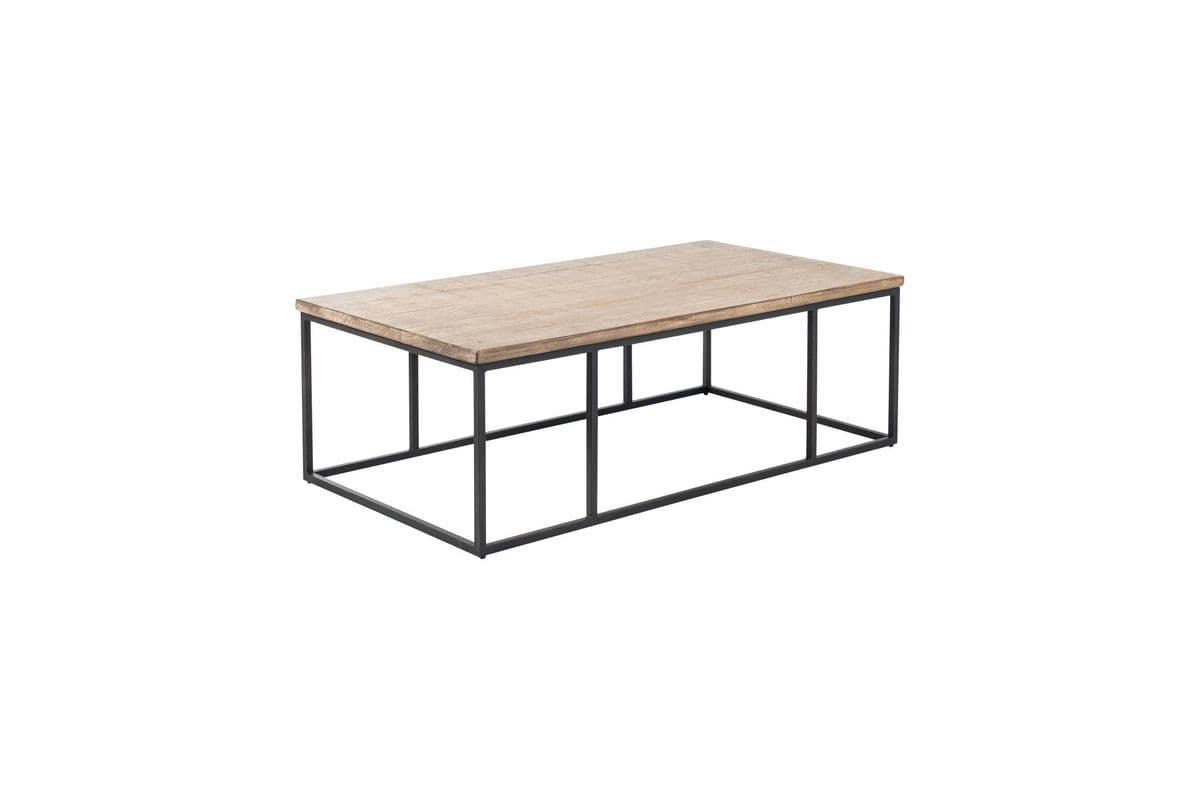 NEST HOME HARPER NATURAL GRAY SOLID WOOD TOP COFFEE TABLE - Thumbnail 4
