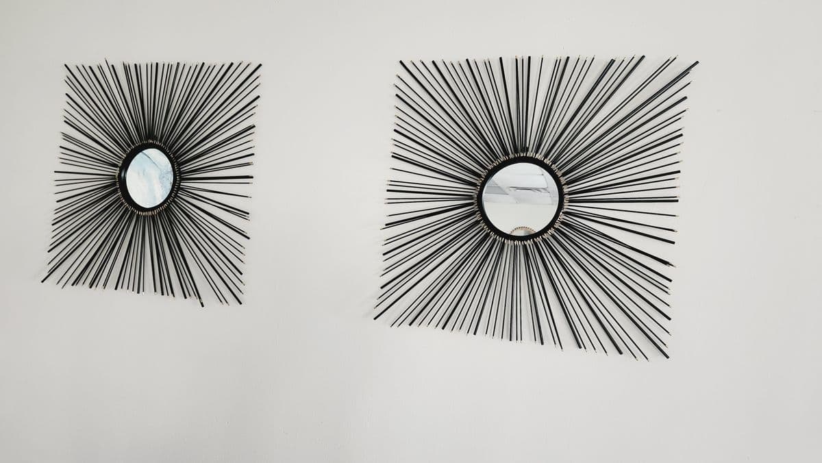 SET OF 2 DECORATIVE WALL MIRRORS - Thumbnail 2