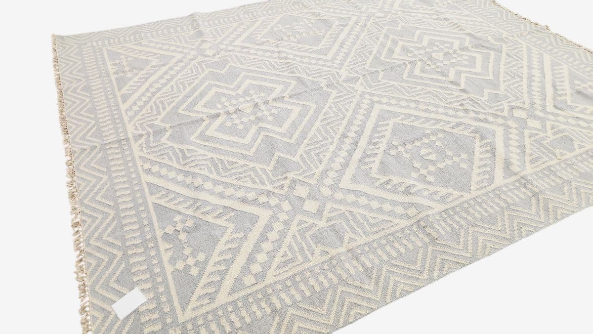 8x10 Jaipur Living Batik BAT04 Yao Gray Hand Loomed Wool Rug