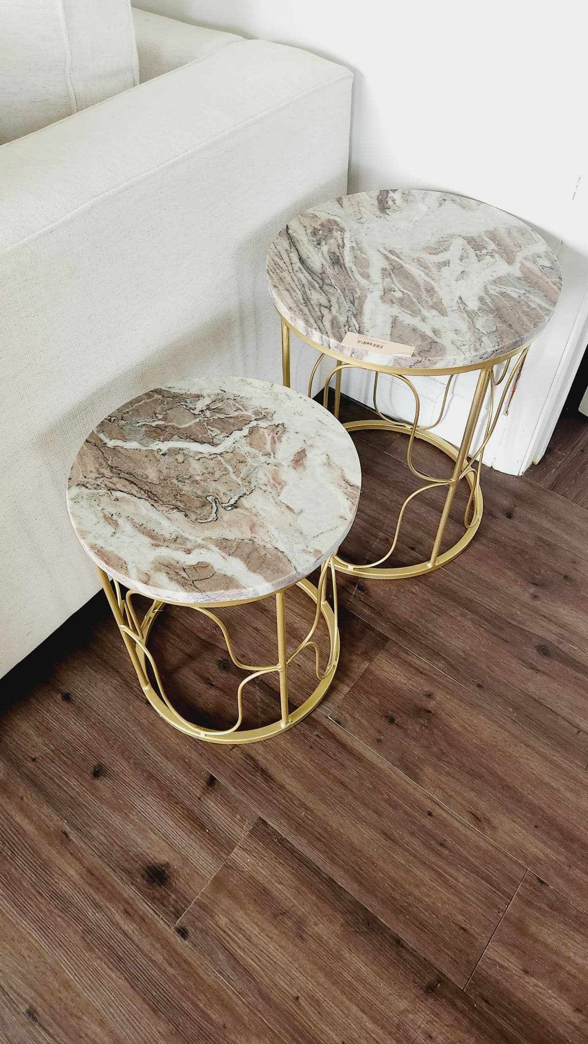 NEW MARBLE TOP NESTING TABLE SET - Thumbnail 2