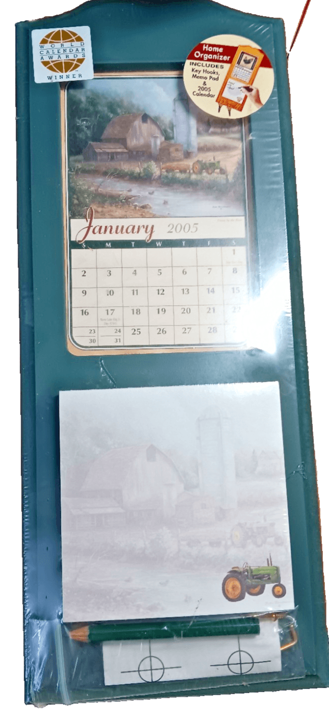VINTAGE John Deere Moline, ILL Wooden Wall Calendar/Organizer - Image 1