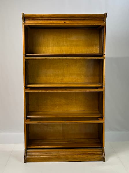 Antique Gunn Furniture Co. Attributed 4-Stack Oak Barrister Bookcase - Thumbnail 3