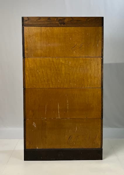 Antique Gunn Furniture Co. Attributed 4-Stack Oak Barrister Bookcase - Thumbnail 6