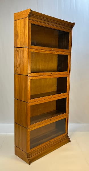 Antique Gunn Furniture Co. 5-Stack Oak Barrister Bookcase - Thumbnail 4