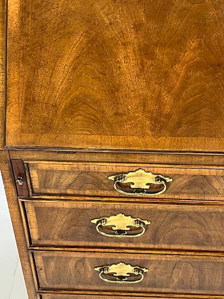 Vintage White Fine Furniture Chippendale Style Secretary Desk - Thumbnail 10