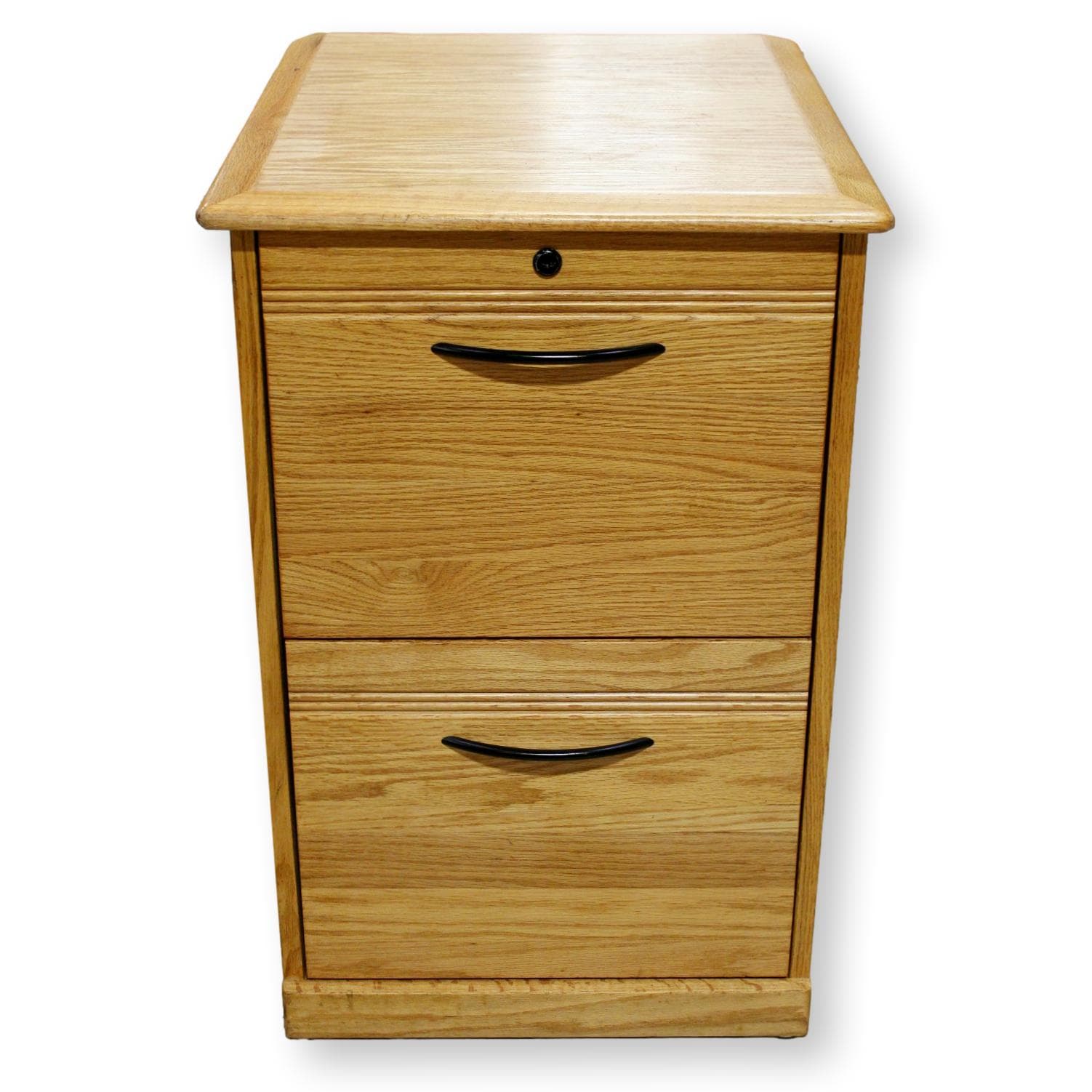 Oak 2 Drawer File Cabinet - Image 1