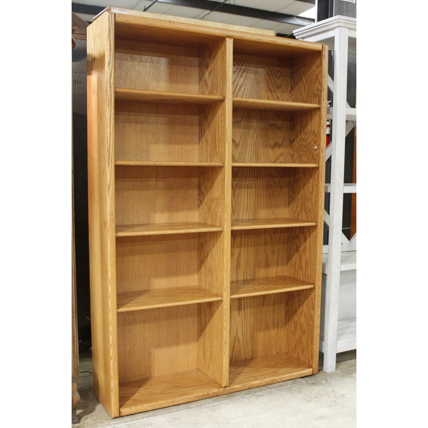 Oak Double Bookcase - Thumbnail 2