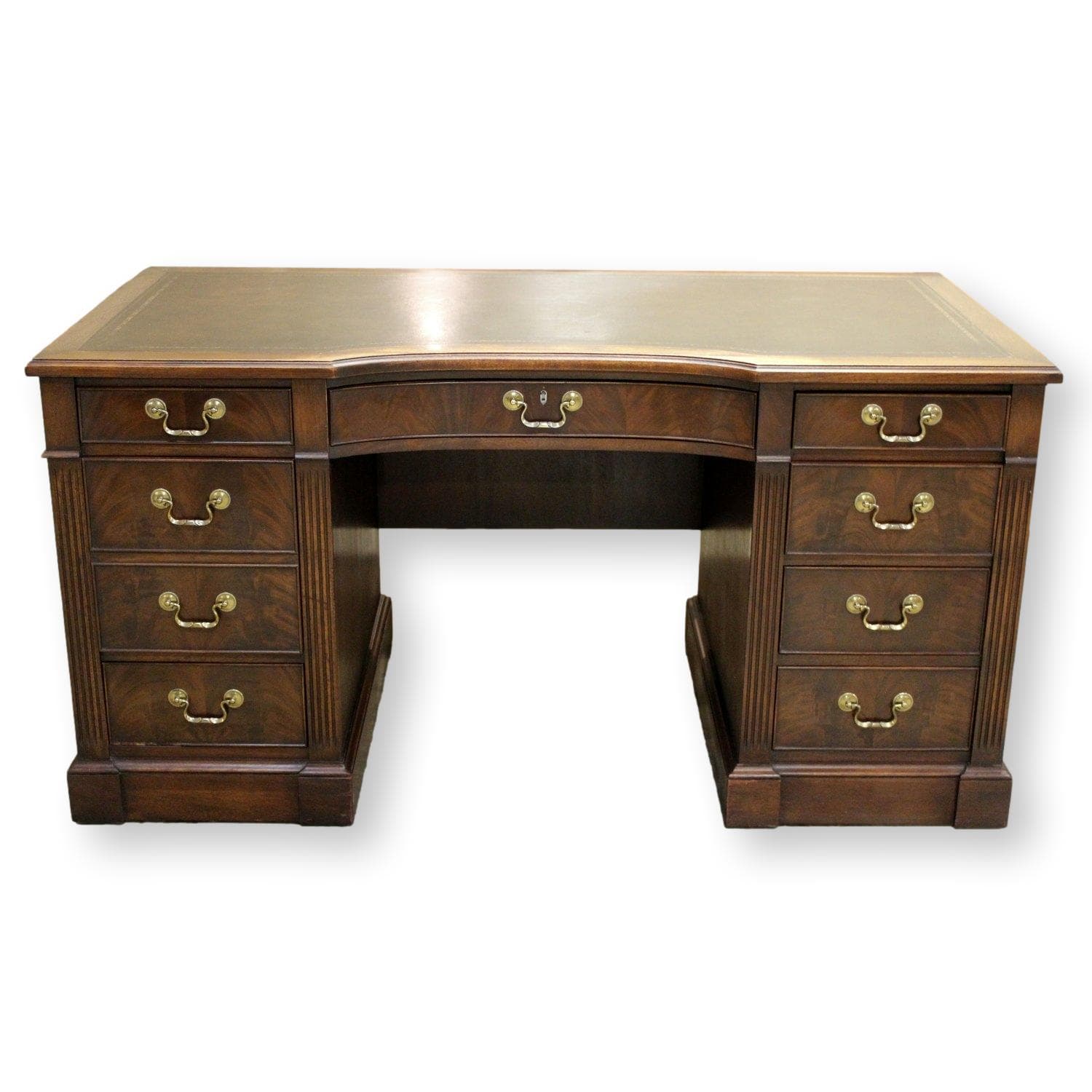 Heckman Vintage Mahogany Leather Top Desk - Image 1