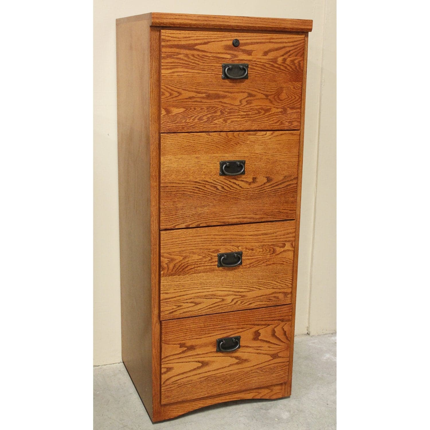 Aspen Furniture 4 Drawer Oak File Cabinet - Thumbnail 3