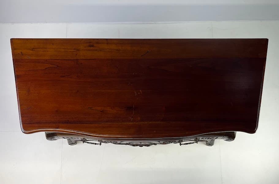 Vintage French Provincial Style Carved Bombé Commode - Thumbnail 11