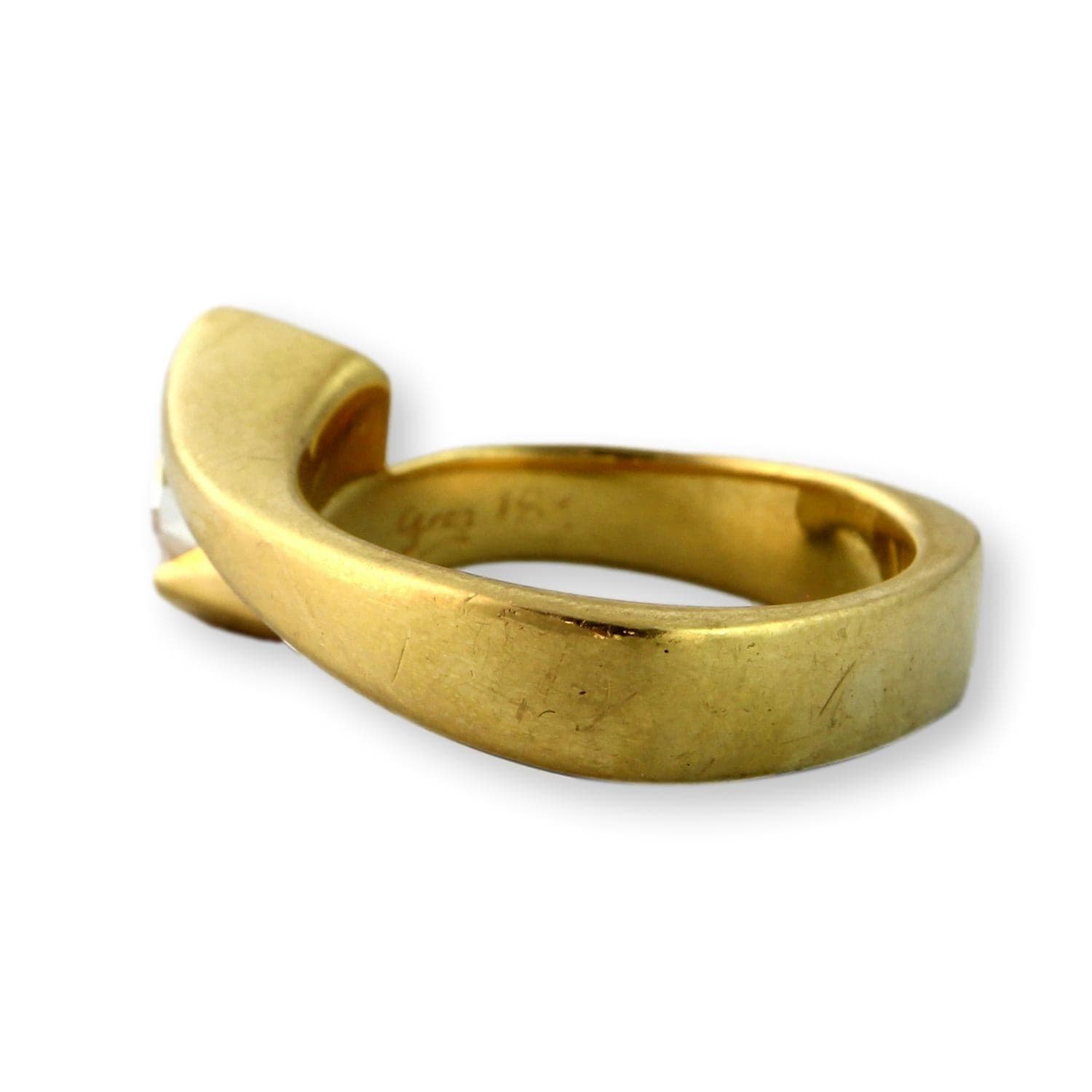 0.96ct Marquise Diamond Ring in 18K Yellow Gold – G VS2 IGI Graded, Custom Mounting - Size 6.75 - Thumbnail 5