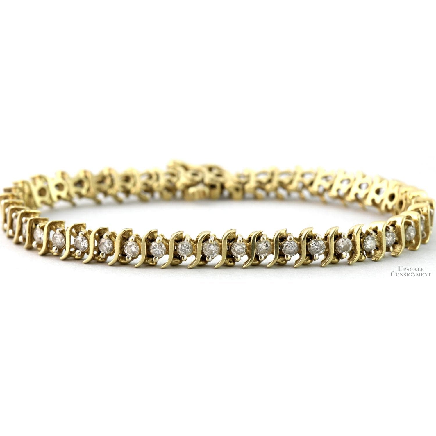 3 ctw Diamond Tennis Bracelet 44 Round Brilliant Diamonds - Size 6.5 - Thumbnail 2