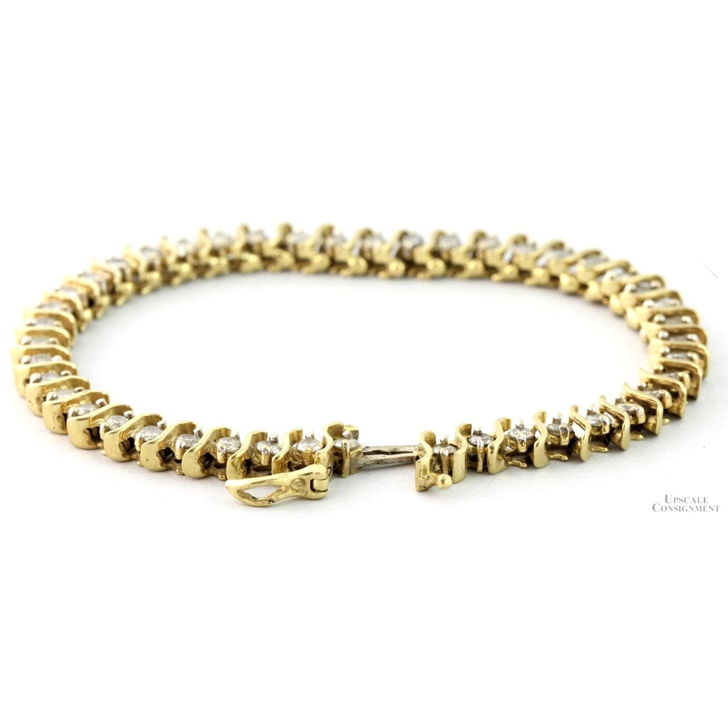 3 ctw Diamond Tennis Bracelet 44 Round Brilliant Diamonds - Size 6.5 - Thumbnail 3