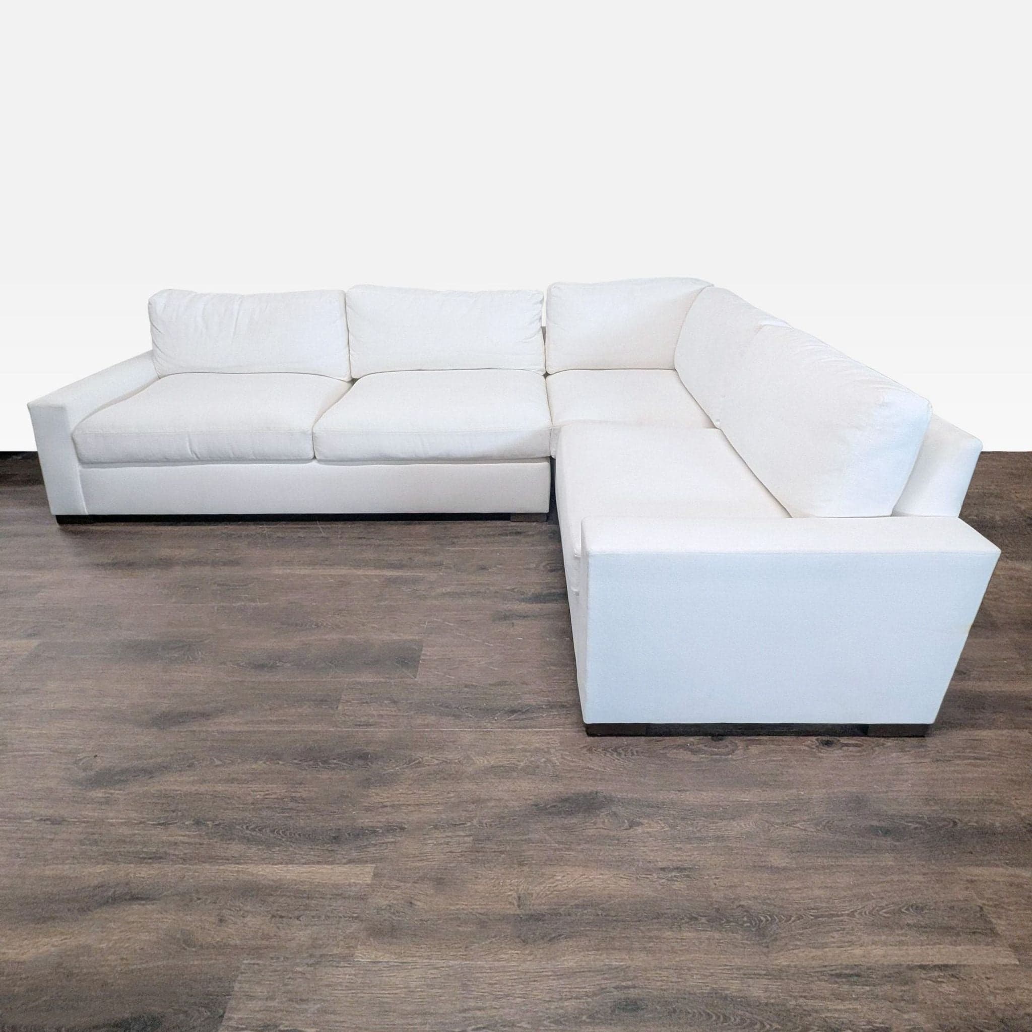 Restoration Hardware Maxwell White Sectional Sofa - Modern L-Shaped Couch - Image 1