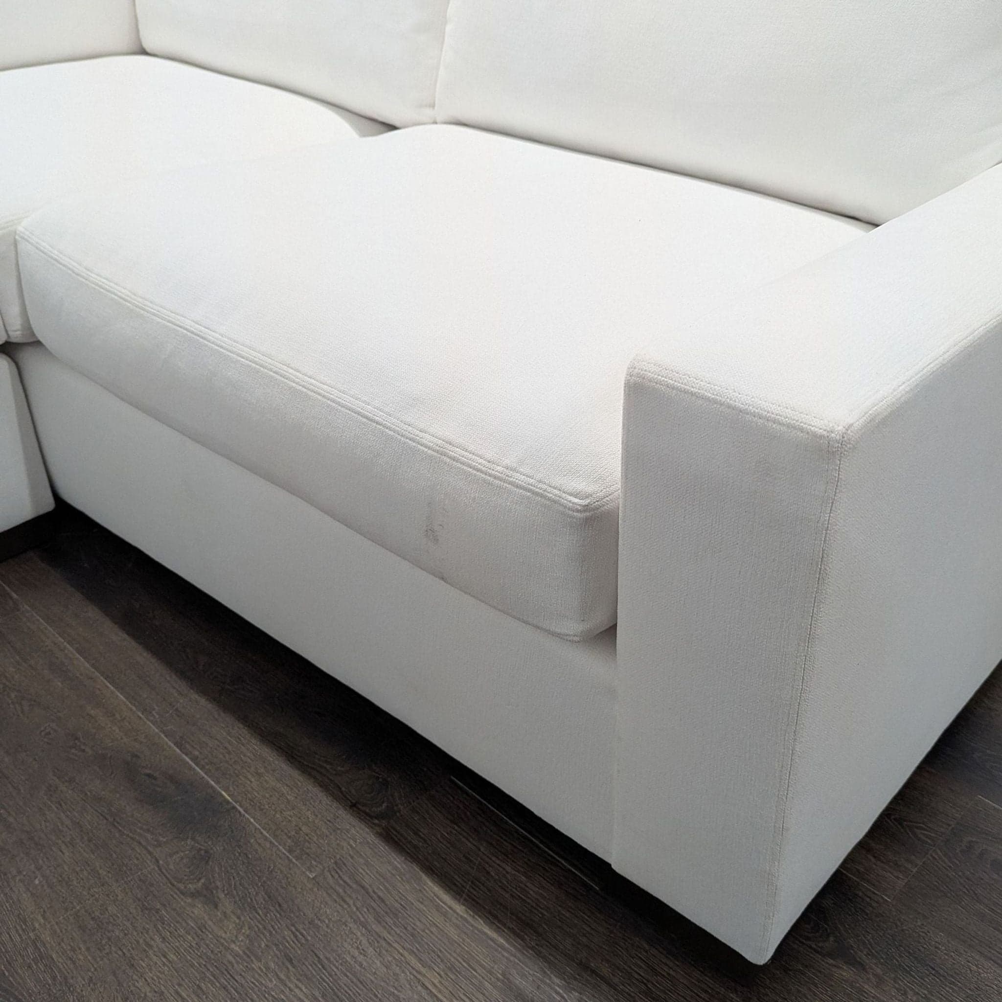 Restoration Hardware Maxwell White Sectional Sofa - Modern L-Shaped Couch - Thumbnail 13