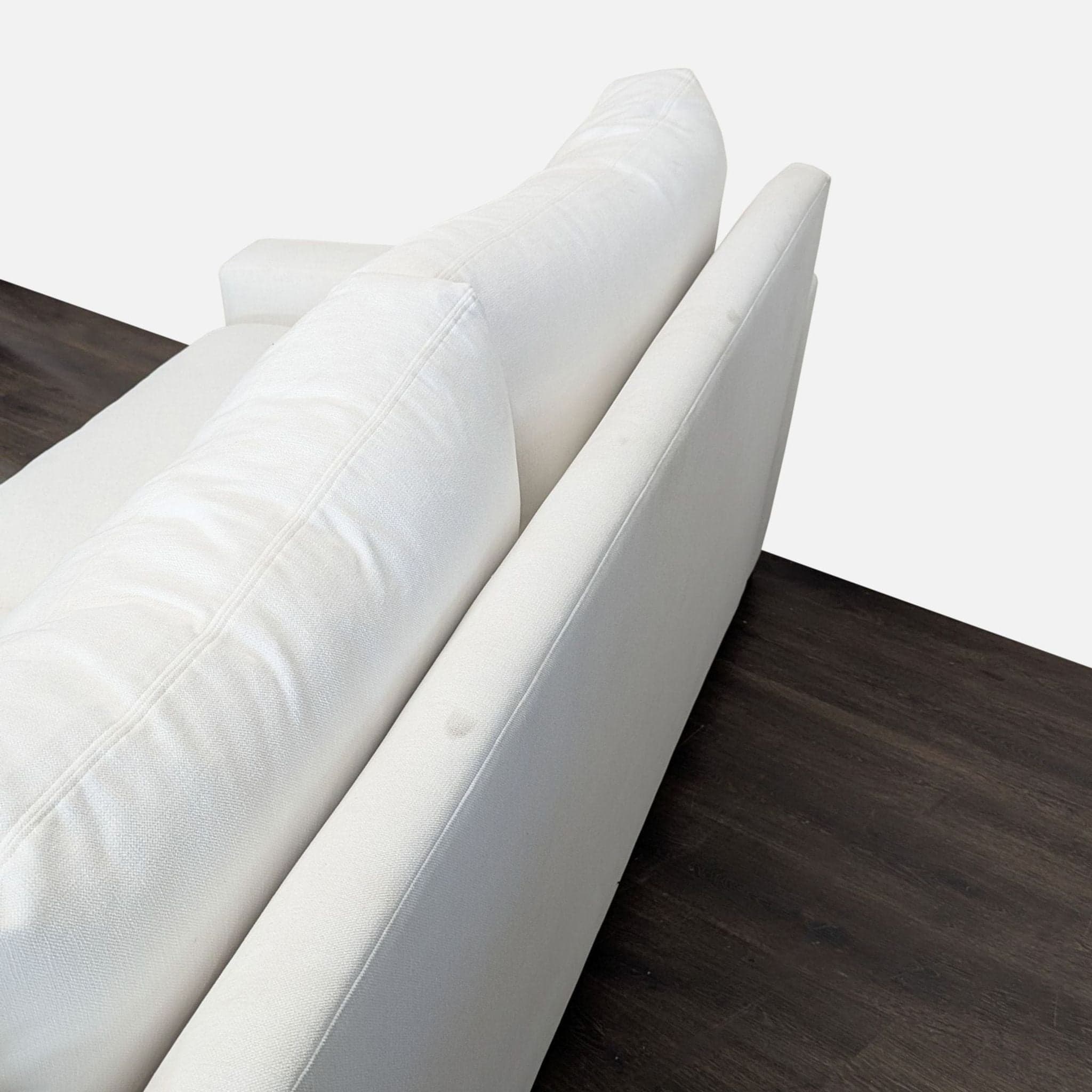 Restoration Hardware Maxwell White Sectional Sofa - Modern L-Shaped Couch - Thumbnail 3