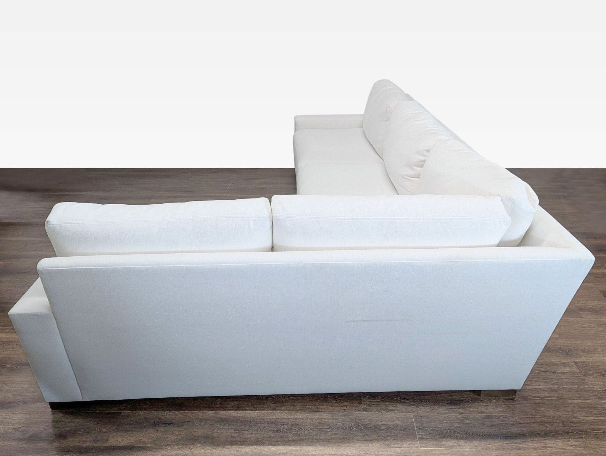 Restoration Hardware Maxwell White Sectional Sofa - Modern L-Shaped Couch - Thumbnail 12