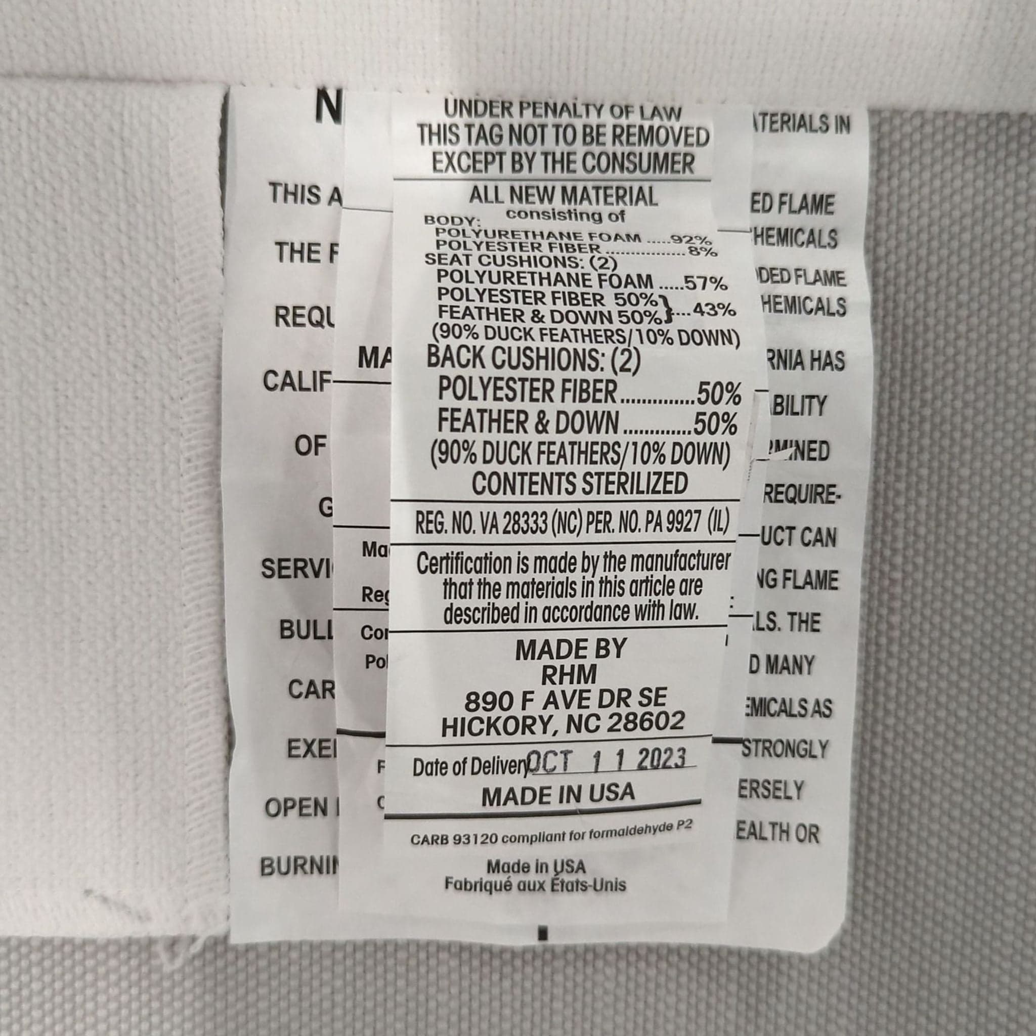 Restoration Hardware Maxwell White Sectional Sofa - Modern L-Shaped Couch - Thumbnail 7