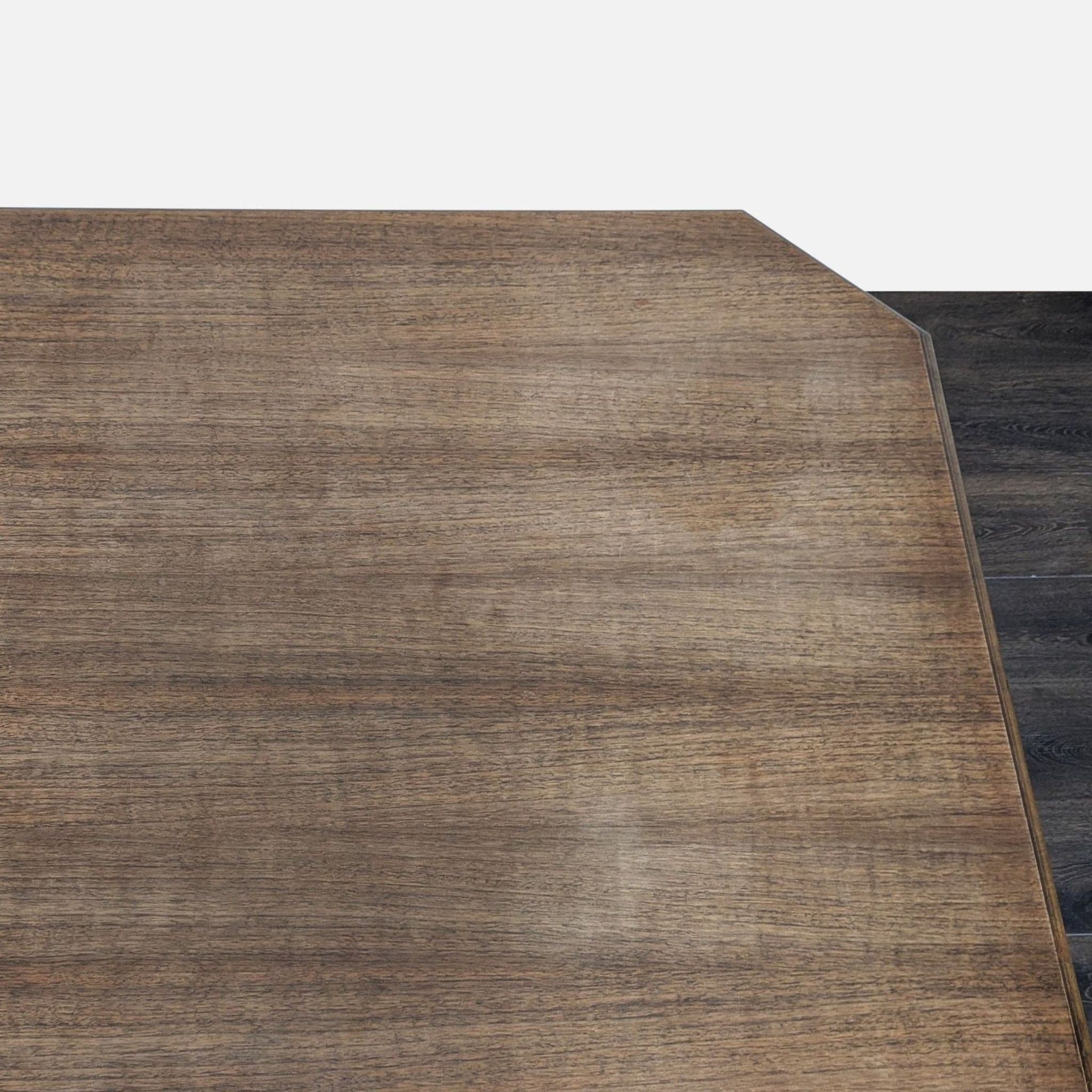 Antique Carved Wood Dining Set with 6 Upholstered Chairs and Rectangular Table - Thumbnail 4