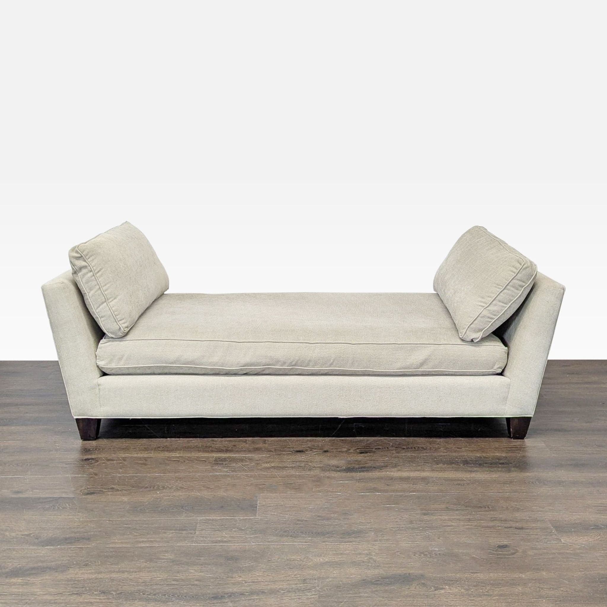 Crate & Barrel Marlow Modern Beige Chaise Lounge Sofa with Removable Cushions - Image 1
