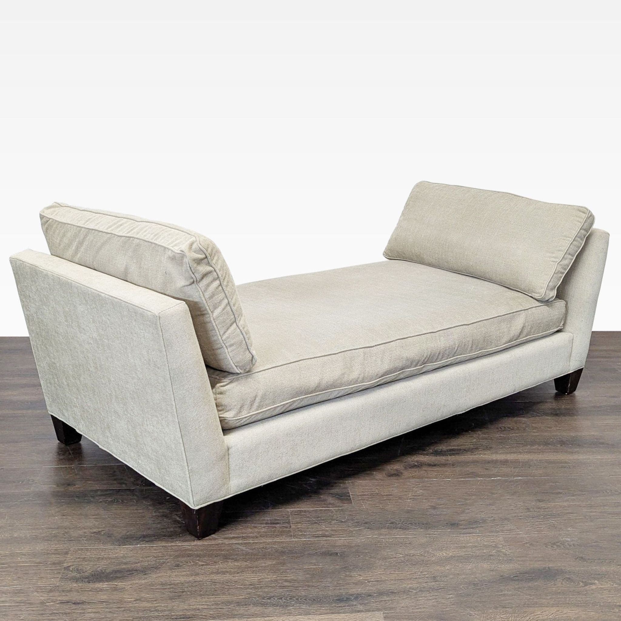 Crate & Barrel Marlow Modern Beige Chaise Lounge Sofa with Removable Cushions - Thumbnail 2